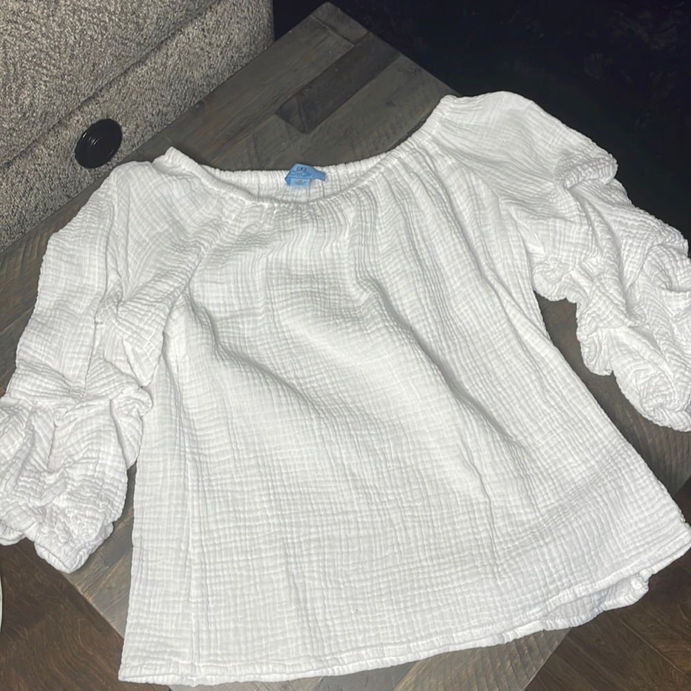 White off the shoulder top